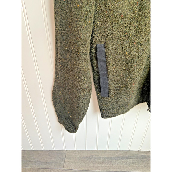 PENDLETON SWEATER JACKET MENS M FULL ZIP GREEN 100% SHETLAND WOOL OUTDOORS - Picture 4 of 5